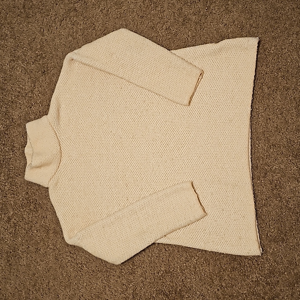 Zara Chunky Cotton Knit Turtleneck Sweater, size small